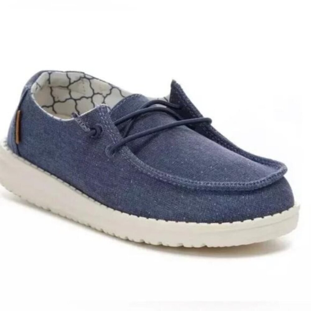 Hey Dude Wendy Sparkling Denim Blue Shoes Size 13